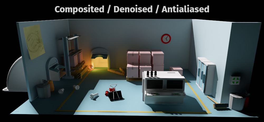 composited / denoised / anti-aliased