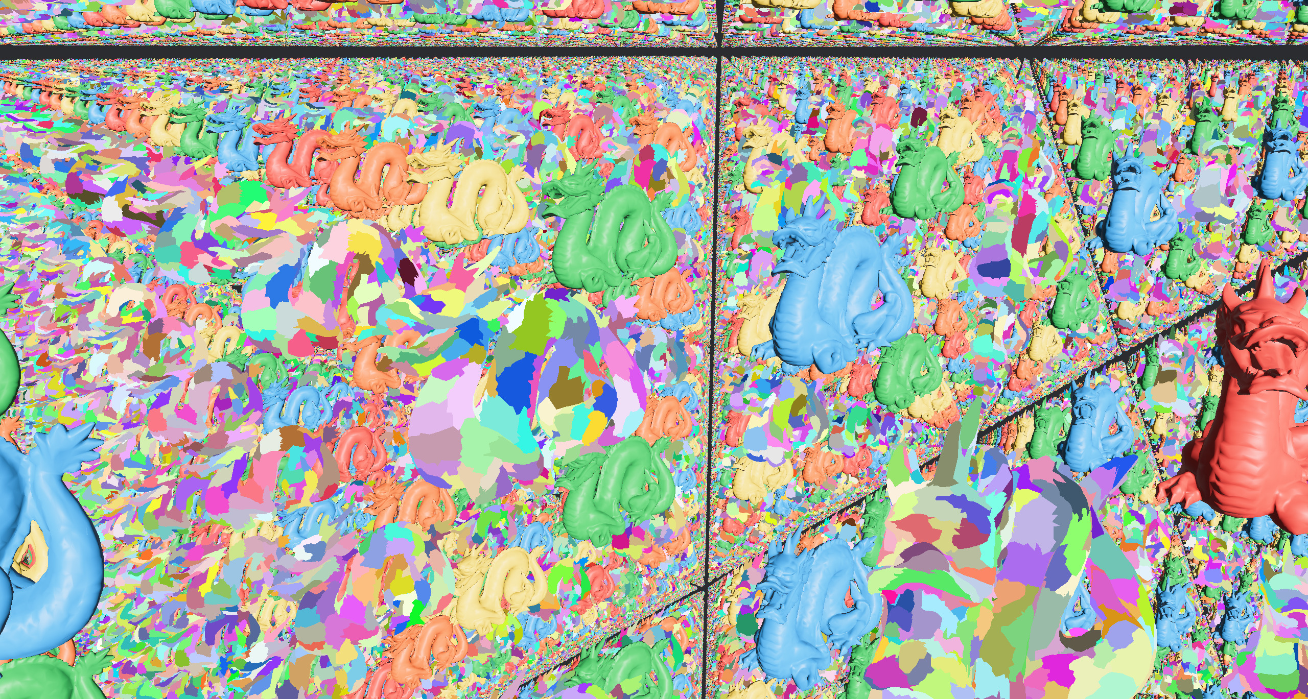 lots of dragons being rendered