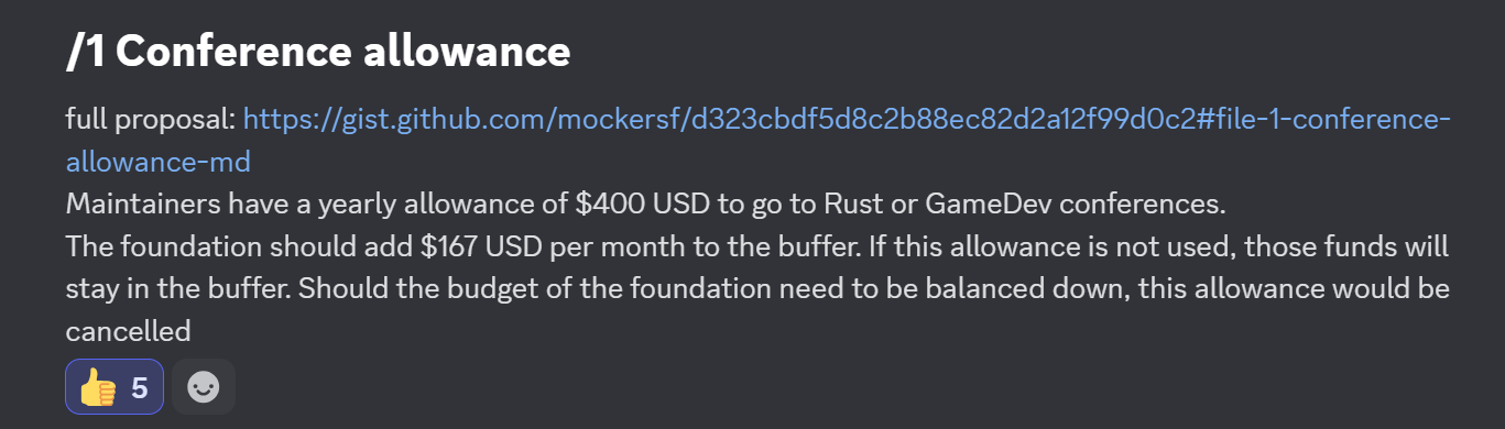 Conference allowance