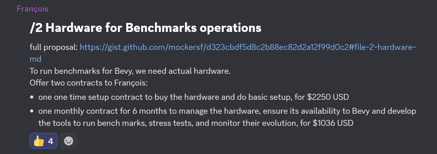 Vote for Hardware for Benchmarking